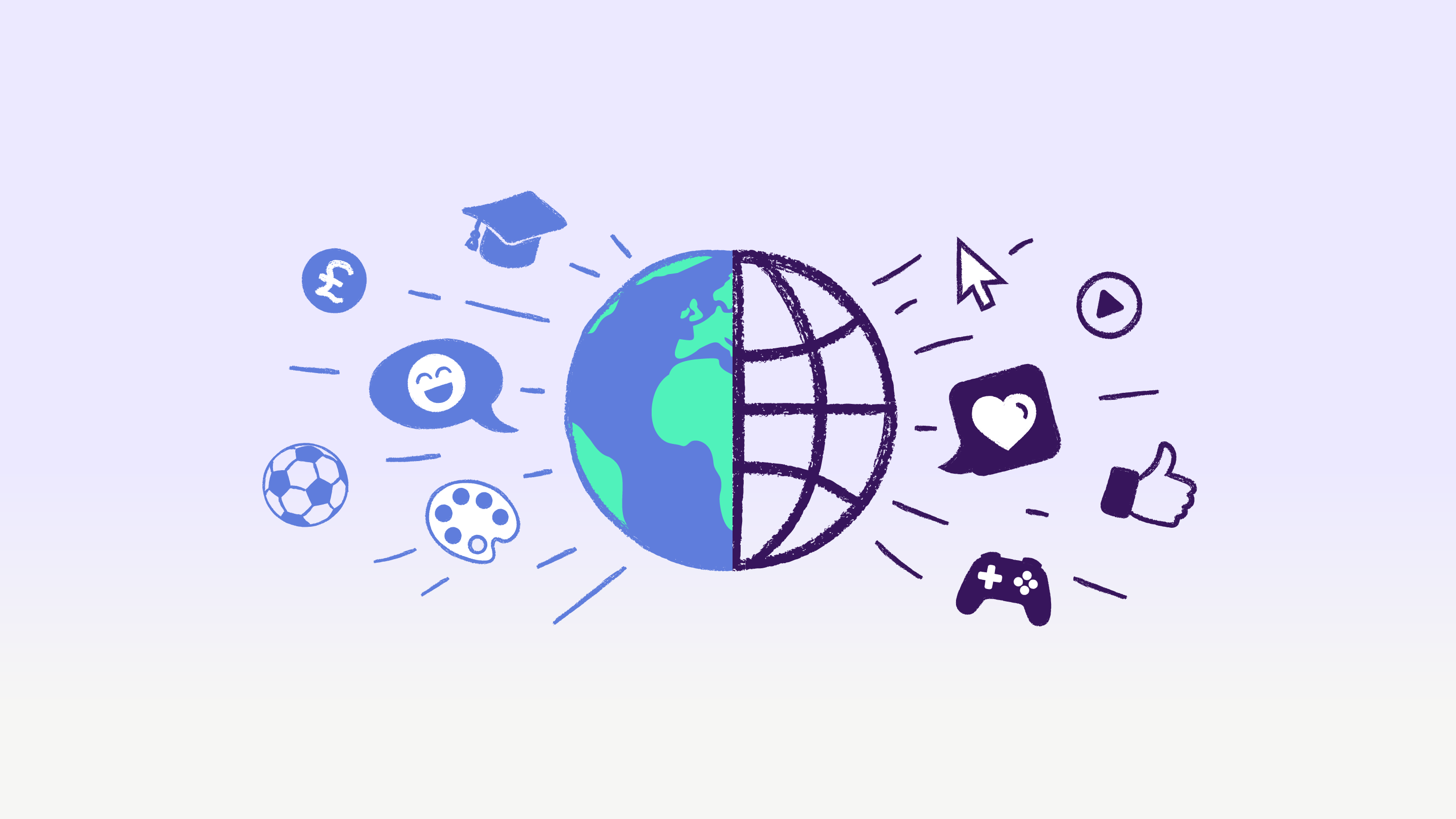 Media literacy and the globe illustration
