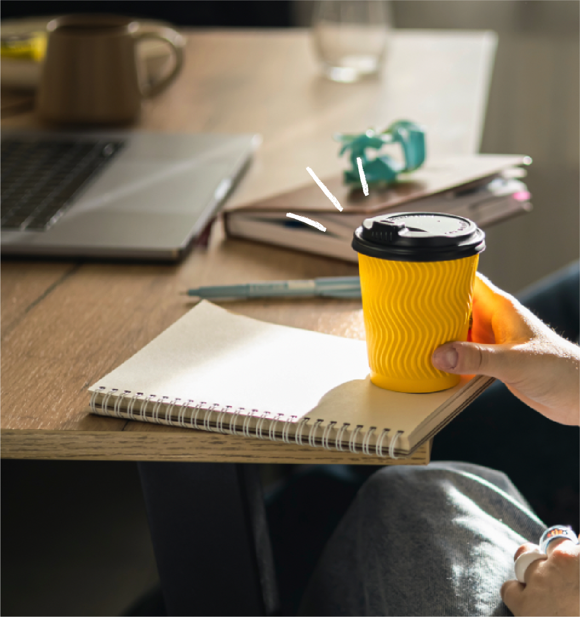 Photo of person and laptop