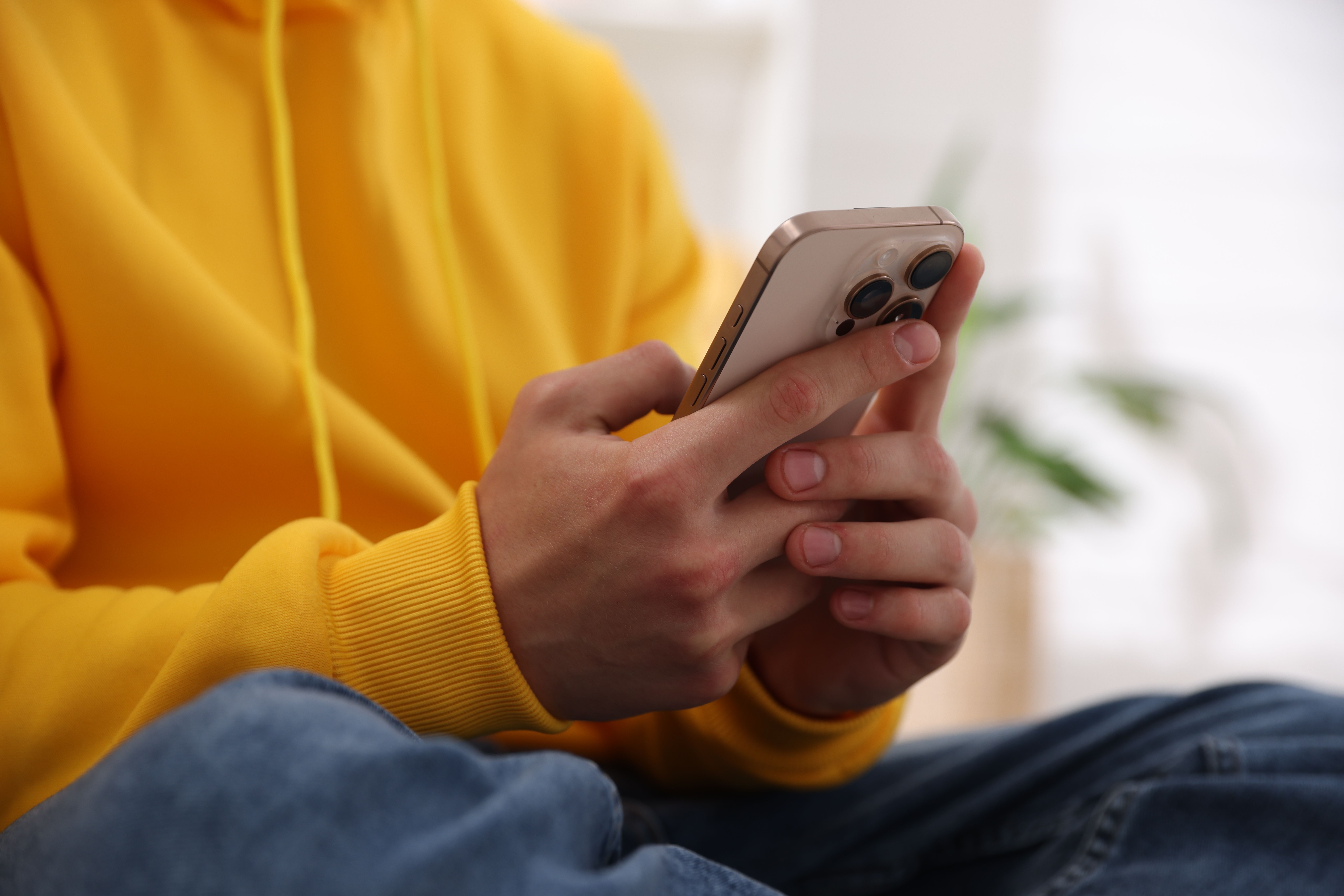 Teen using device