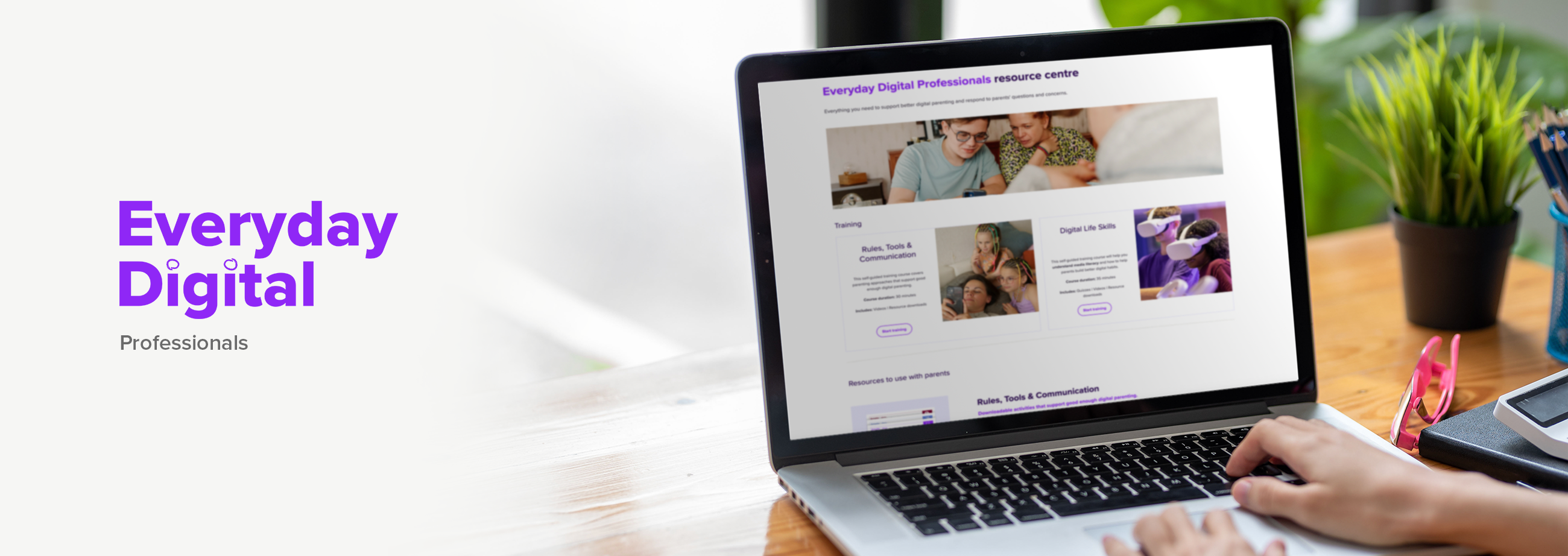 Image of person accessing Everyday Digital on laptop