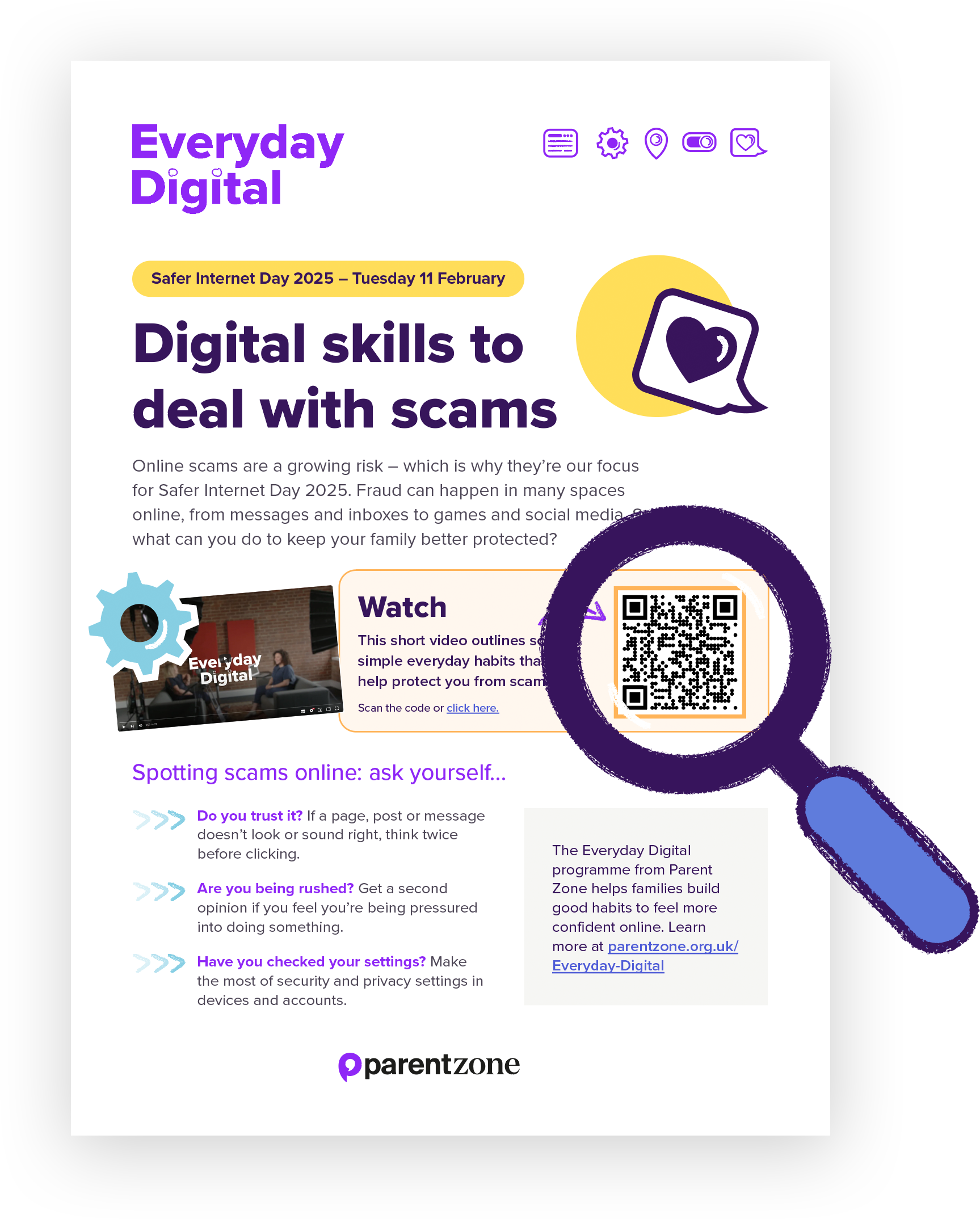 Image of the Everyday Digital Safer Internet Day information resource